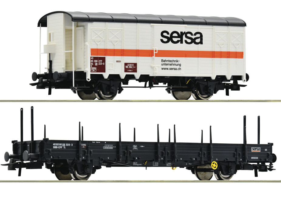 Roco 77043 2er Set Bauzug Wagen Ep. VI SERSA