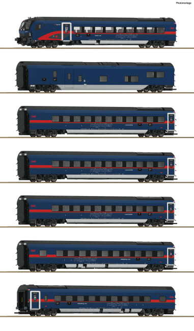 Roco 5500004 7er Set Personenwagen Nightjet Ep. VI ÖBB