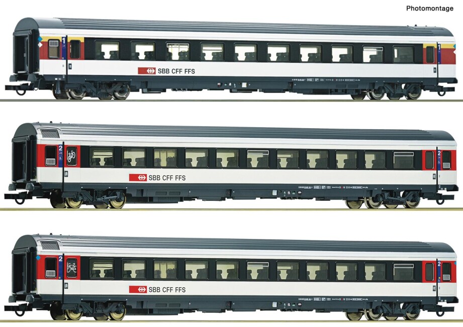 Roco 6200023 3er Set Personenwagen IR 1 Ep. V-VI SBB