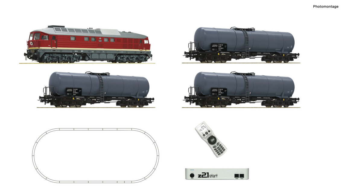 Roco 5110002 Start-Set Güterzug mit Diesellok BR 132 z21 Ep. IV DR