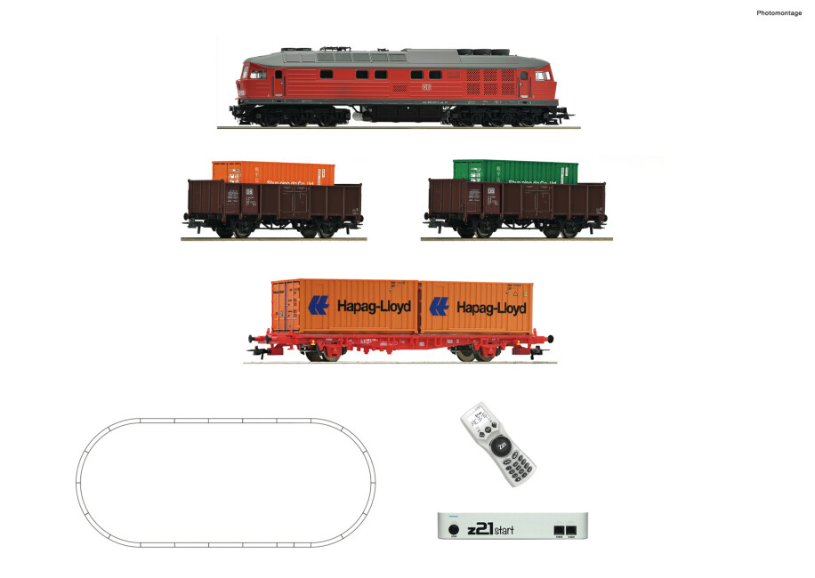 Roco 5110003 Start-Set Güterzug mit Diesellok BR 232 z21 Ep. VI DB AG