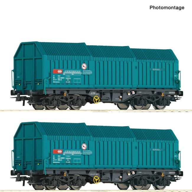 Roco 77048 2er Set Teleskophaubenwagen Shimmns Ep. VI SBB