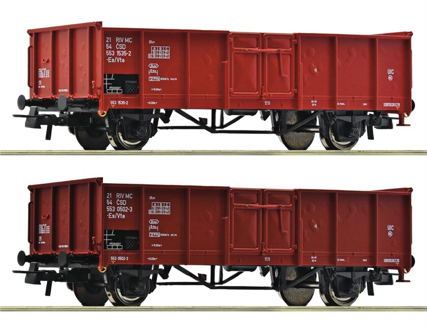 Roco 6600002 2er Set offene Güterwagen Ep. IV CSD