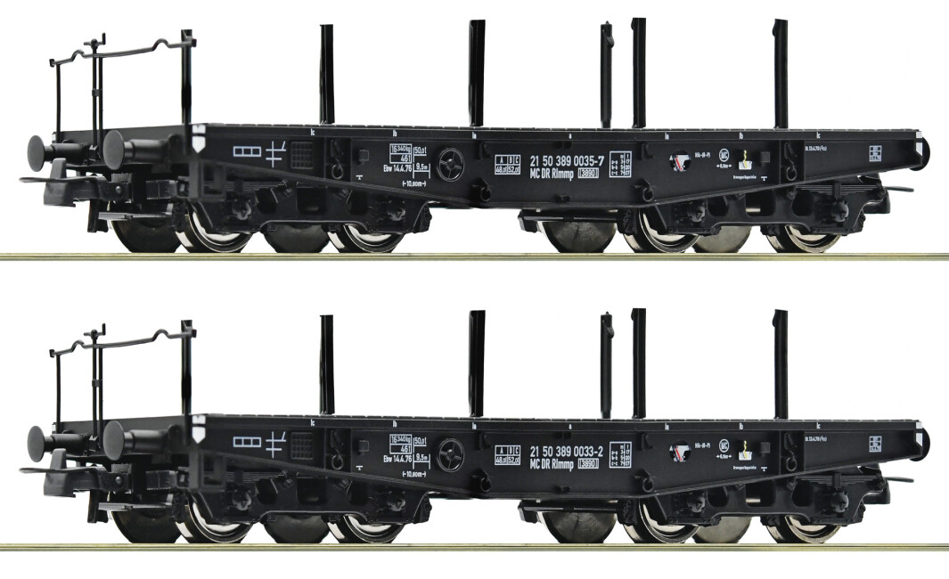 Roco 6600031 2er Set Schwerlastwagen Rlmmp Ep. IV DR