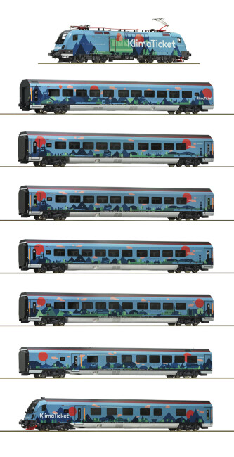 Roco 61500 8er Set Personenzug mit E-Lok 116 „Klimajet“ Ep. VI ÖBB