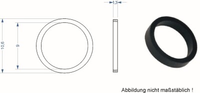 Fleischmann 00544007 Haftreifen D=10,5 B=1,3 VP10